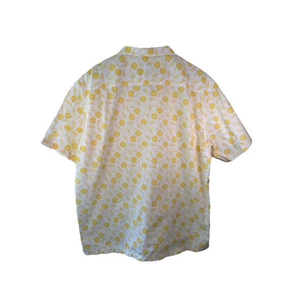 Jos A Bank Men’s XL Camp Shirt Lemon Print Button Down Short Sleeve Cotton NEW - Picture 4 of 7